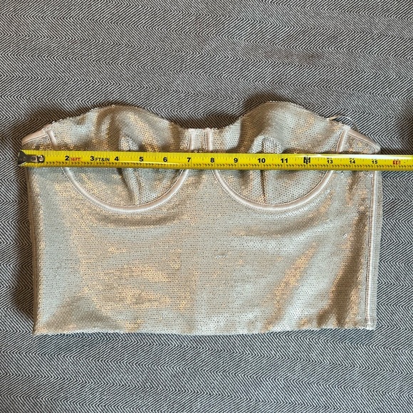 NWT Zara Sequin Bustier Top Size Large - Picture 7 of 10